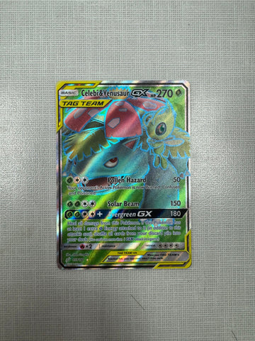 Celebi & Venusaur GX (Full Art) - SM - Team Up (SM9).